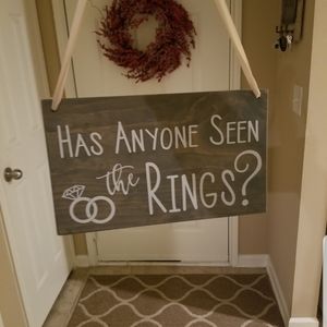 Ring bearer sign